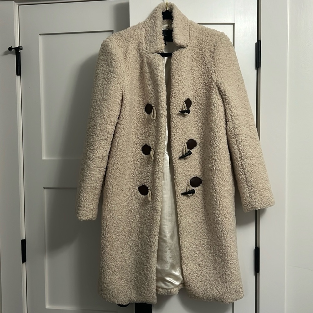 J. Crew cream Teddy jacket